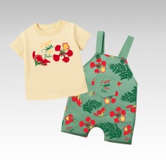 Ensemble T-Shirt et Salopette Flamboyant