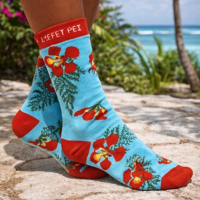 Chaussettes Péi Flamboyant 2